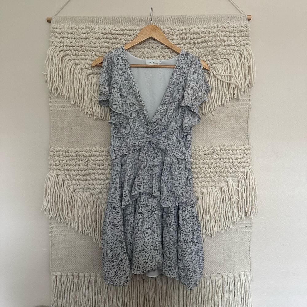 A.L.C. Viera Dotted Silk Dress